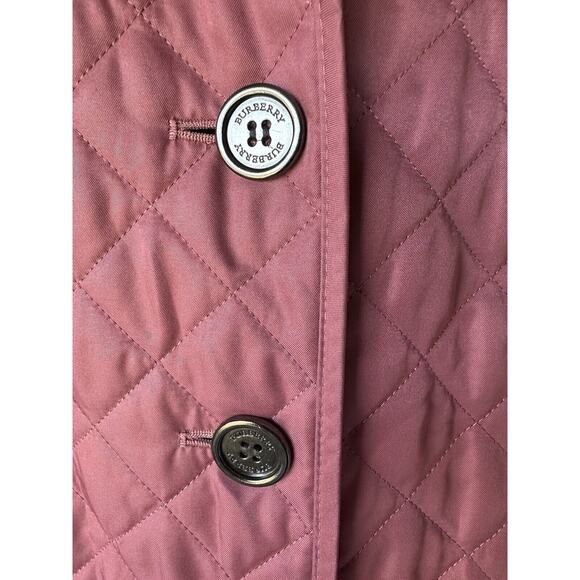 Authentic Burberry Brit Copford Diamond Quilted Jacket Light Crimson Size Small - Picture 6 of 12